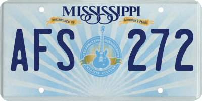 MS license plate AFS272