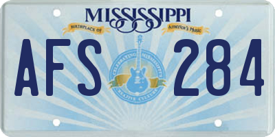MS license plate AFS284