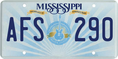 MS license plate AFS290