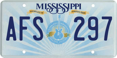 MS license plate AFS297