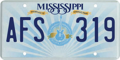 MS license plate AFS319