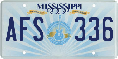 MS license plate AFS336