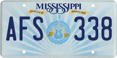 MS license plate AFS338