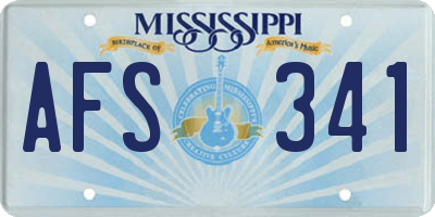 MS license plate AFS341