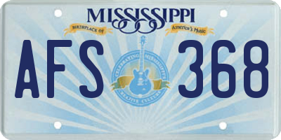 MS license plate AFS368