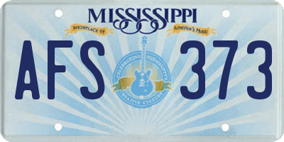 MS license plate AFS373