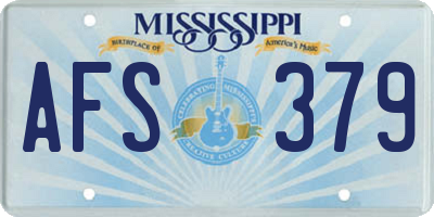 MS license plate AFS379