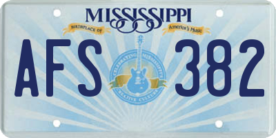 MS license plate AFS382