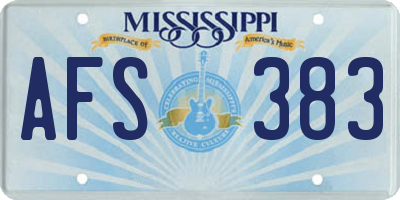 MS license plate AFS383