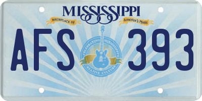 MS license plate AFS393