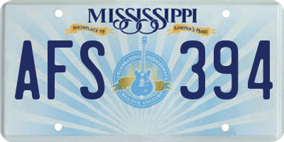 MS license plate AFS394