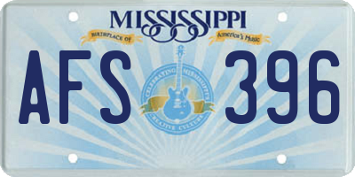 MS license plate AFS396