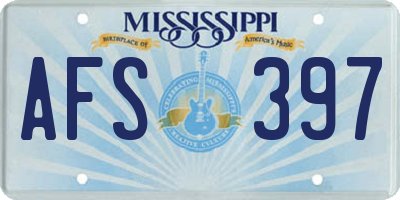 MS license plate AFS397