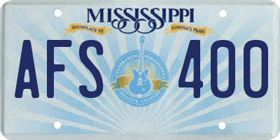 MS license plate AFS400