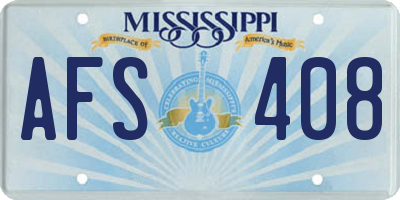 MS license plate AFS408