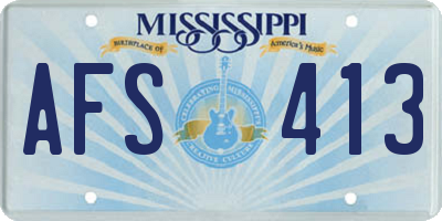 MS license plate AFS413