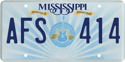 MS license plate AFS414