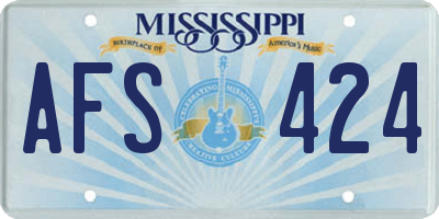 MS license plate AFS424