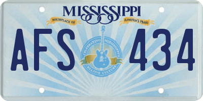MS license plate AFS434