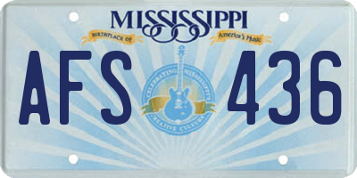 MS license plate AFS436