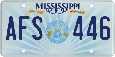 MS license plate AFS446