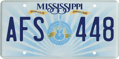 MS license plate AFS448