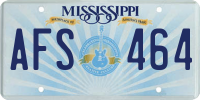 MS license plate AFS464