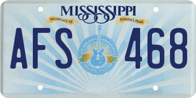 MS license plate AFS468