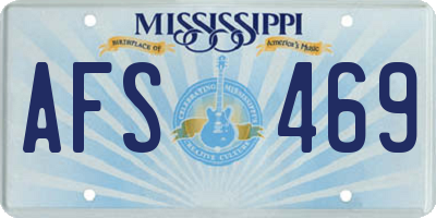MS license plate AFS469