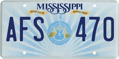 MS license plate AFS470