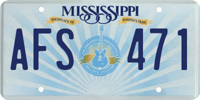 MS license plate AFS471