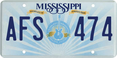 MS license plate AFS474