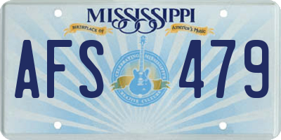 MS license plate AFS479