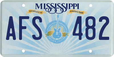 MS license plate AFS482