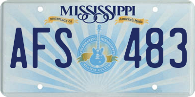 MS license plate AFS483