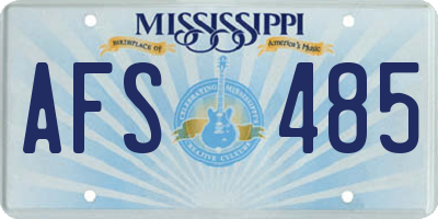 MS license plate AFS485