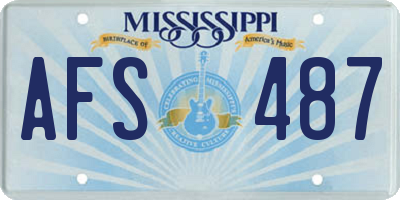 MS license plate AFS487
