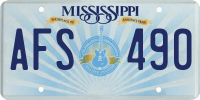 MS license plate AFS490
