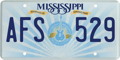 MS license plate AFS529