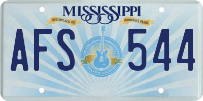 MS license plate AFS544