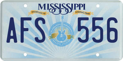 MS license plate AFS556