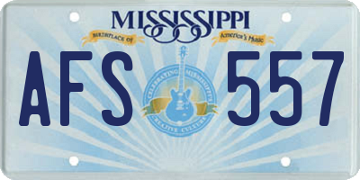 MS license plate AFS557