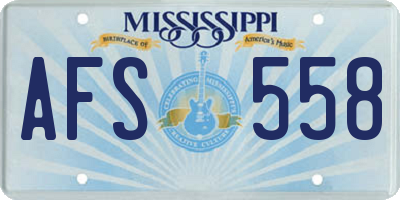 MS license plate AFS558