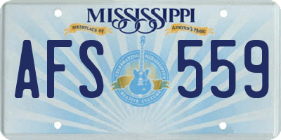 MS license plate AFS559