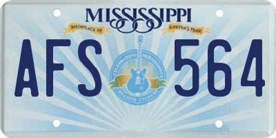 MS license plate AFS564