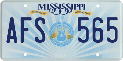 MS license plate AFS565