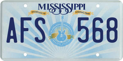 MS license plate AFS568