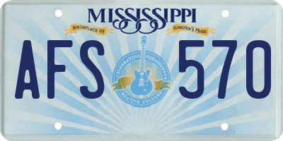 MS license plate AFS570