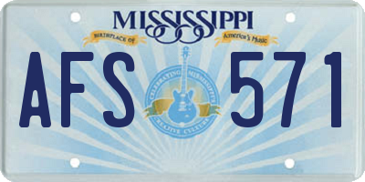 MS license plate AFS571