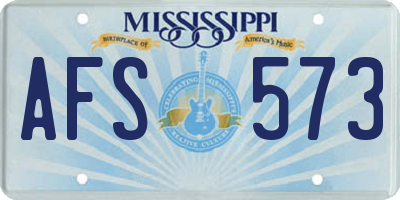MS license plate AFS573
